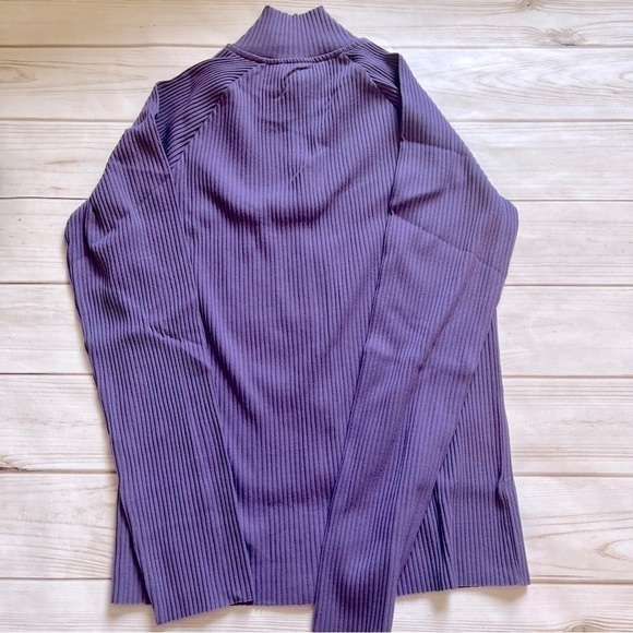 H & M Ribbed Full Zip Double Zipper Fitted Top.  Women’s Size Medium.  NWT - Picture 3 of 6